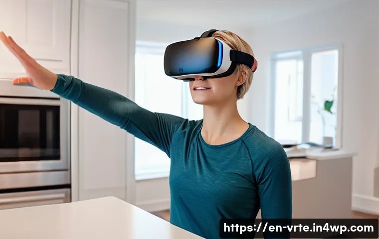 재활 치료에 VR 기술을 활용하는 방법 - **Prompt:** A young adult woman, in her mid-20s, with a practical, short haircut, dressed in comfort...